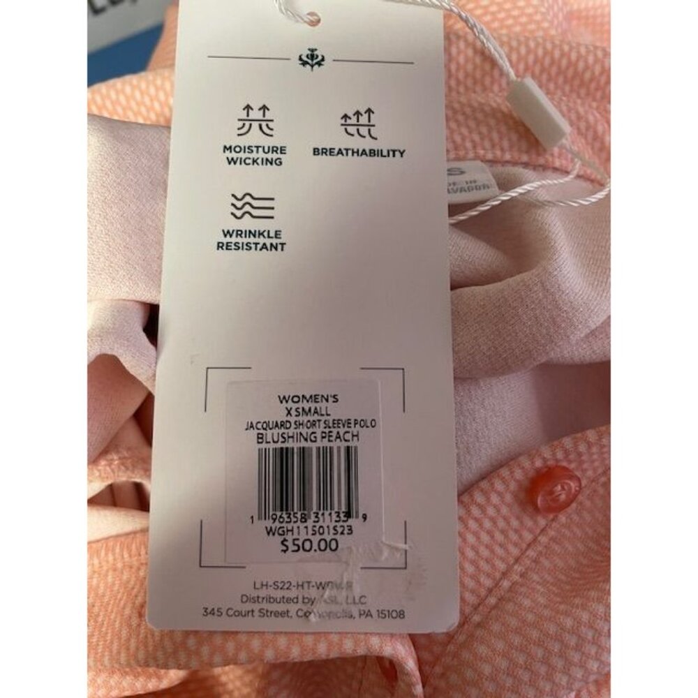 Lady Hagen Jacquard Short Sleeve Polo X SMALL (2323) - Picture 7 of 8